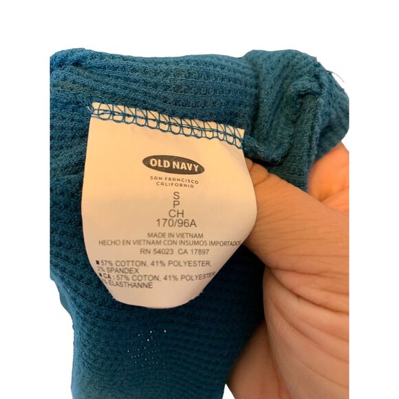 🌸3/$15🌸Turquoise Henley Long Sleeve Shirt Small - Picture 4 of 5